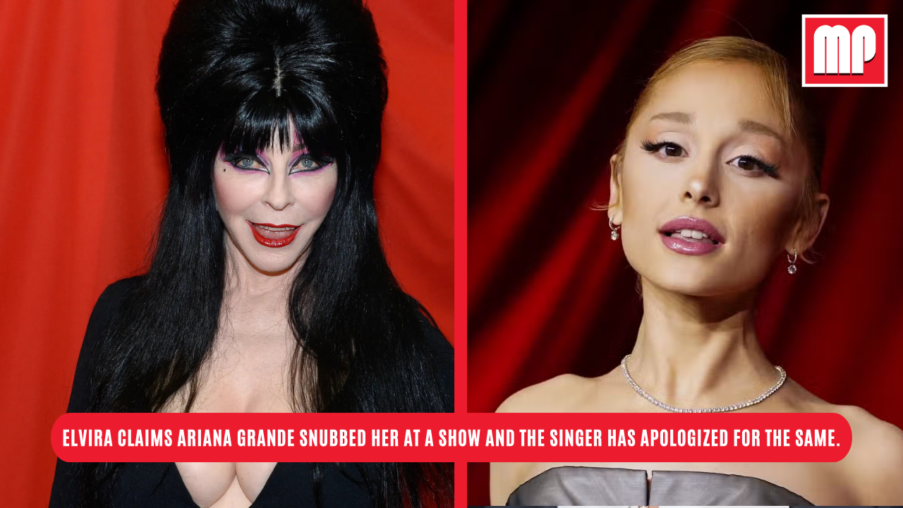 Elvira claims Ariana Grande snubbed her at a show and the singer has Apologized for the same.